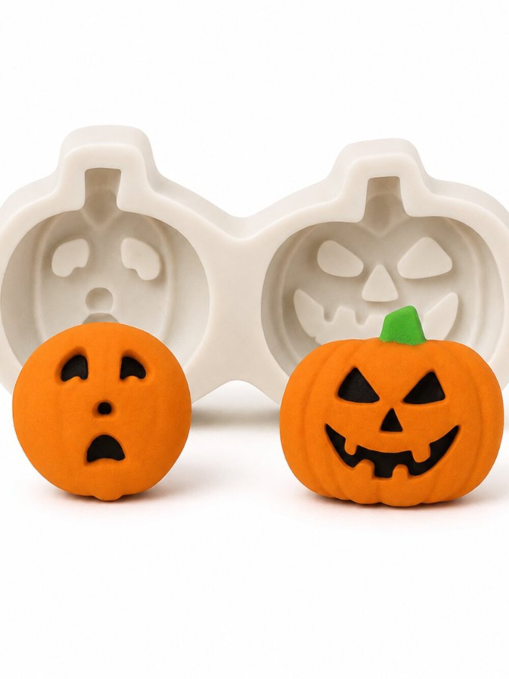 New Spooky Pumpkin Jack O' Lantern Chocolate Fondant Resin Silicone Mold